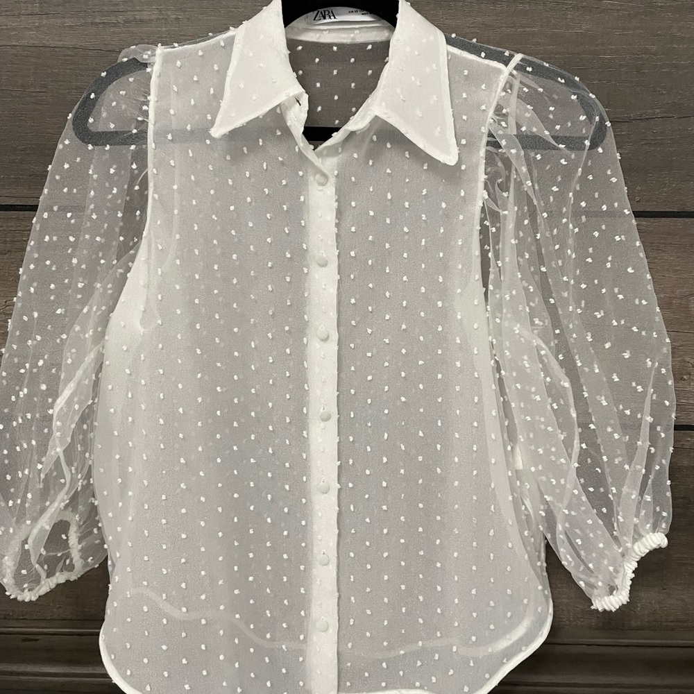 Zara white blouse